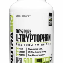 NutraBio 100% Pure L-Tryptophan (150 Caps)