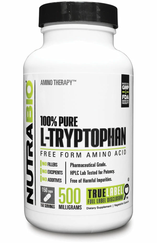 Flash Sale โ NutraBio 100% Pure L-Tryptophan (150 Caps) ๐ 1 NutraBio 100% Pure L-Tryptophan (150 Caps)