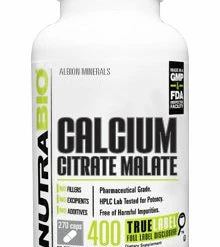 NutraBio Calcium Citrate Malate (270 Caps)