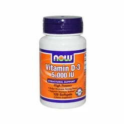 Vitamins & Minerals NOW Vitamin D-3 5,000 IU (240 Softgels)