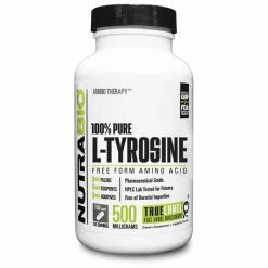 NutraBio 100% L-Tyrosine (150 Caps) Amino Acids / Intraworkout