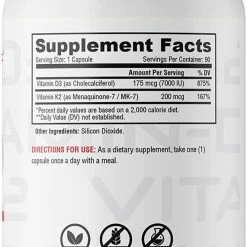 Metabolic Nutrition Vitamin-D3+K2 (90 Caps)