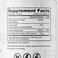 Metabolic Nutrition Apple Cider Vinegar (90 Caps) Vitamins & Minerals