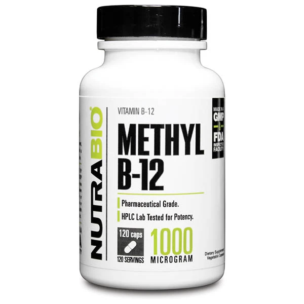 Brand new ✔️ NutraBio Methyl B-12 (120 Caps) 🔥 1 NutraBio Methyl B-12 (120 Caps)