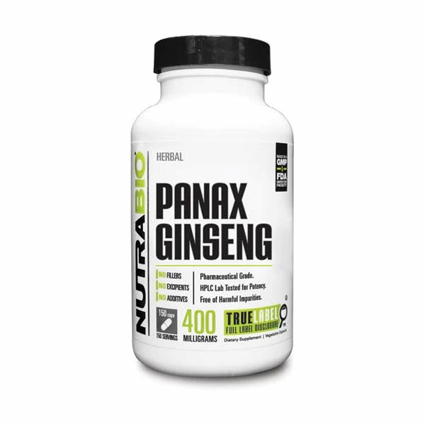 Promo ⭐ NutraBio Panax Ginseng 400mg (150 Caps) 💯 1 NutraBio Panax Ginseng 400mg (150 Caps)