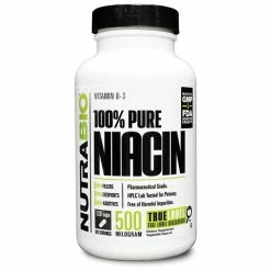 Vitamins & Minerals NutraBio 100% Pure Niacin (120 Caps)
