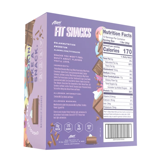 Discount ✨ Alani Nu Fit Snacks 12Bars Chocolate Cake 👏 2 Alani Nu Fit Snacks 12Bars Chocolate Cake