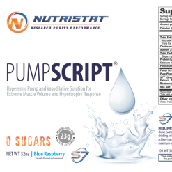 Pre-Workout Nutristat Pump Script 32Fl Oz Blue Raspberry