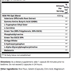 MAN Sports REM P.M. (60 Caps) Nootropics & Focus