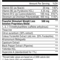 Metabolic Nutrition Stimulean (45 Caps) Fat Burners