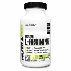 NutraBio Arginine Caps (750mg) Amino Acids / Intraworkout