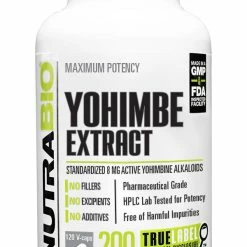 NutraBio Yohimbe Extract (8 Mg)