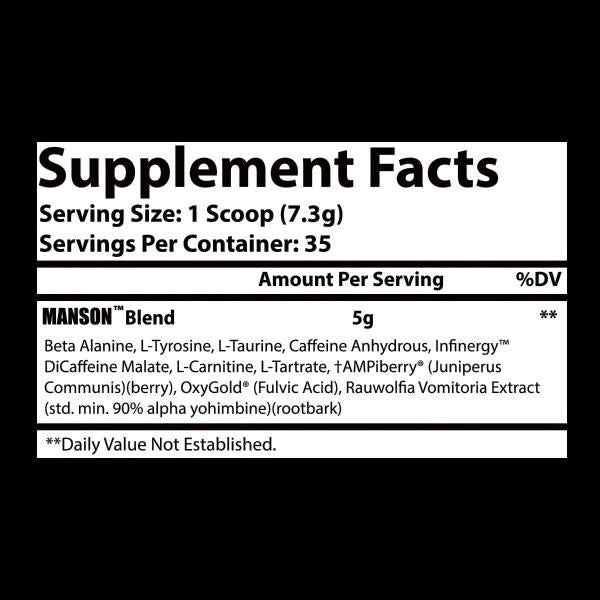 Top 10 🔥 Pre-Workout Dark Metal Inc. Manson ✨ 2 Pre-Workout Dark Metal Inc. Manson