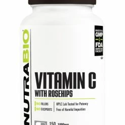 Nutrabio Vitamin C With Rosehips 150Caps Vitamins & Minerals
