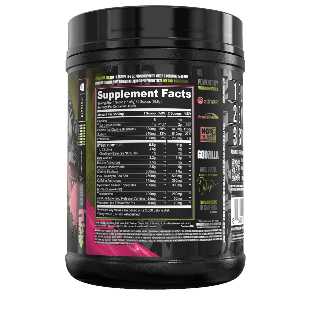 Flash Sale ๐ Ryse Godzilla Pre-Workout ๐ 2 Ryse Godzilla Pre-Workout