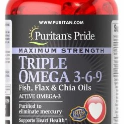 Puritans's Pride Vitamins & Minerals Puritan's Pride Maximum Strength Triple Omega 3-6-9 120Softgels