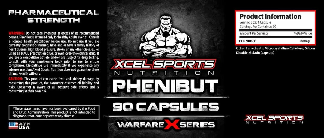 Promo 🌟 XCEL Sports Nutrition Phenibut 90Caps Vitamins & Minerals ✔️ 2 XCEL Sports Nutrition Phenibut 90Caps Vitamins & Minerals